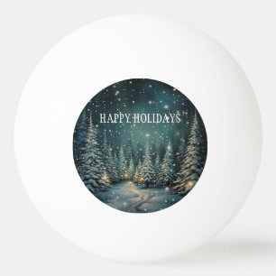Balle De Ping Pong Forêt d'hiver