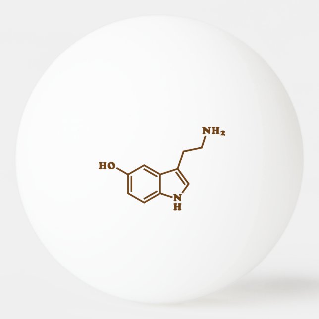 Balle De Ping Pong Formule chimique moléculaire de sérotonine (Devant)