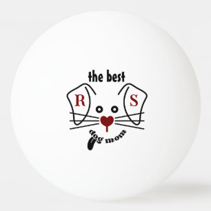 Balle De Ping Pong Fun Best Dog Maman Monogramme personnalisé