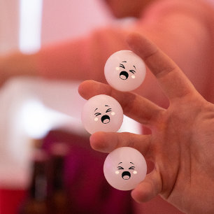 Balle De Ping Pong Fun Yawning Cutie Face Ping Pong Ball
