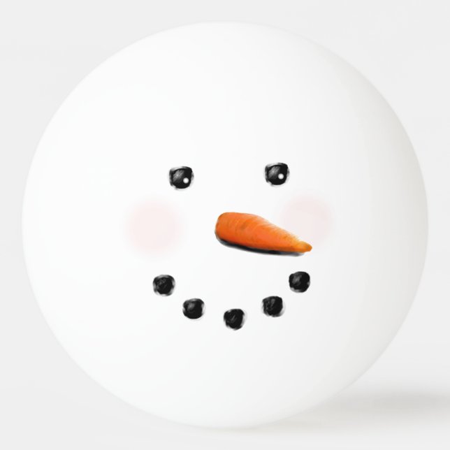 Balle De Ping Pong Funky Holiday Snowman (Devant)