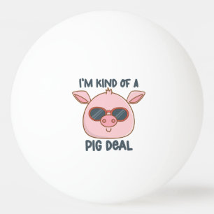 Balle De Ping Pong Funny Pig Pun