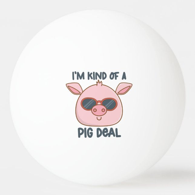 Balle De Ping Pong Funny Pig Pun (Devant)