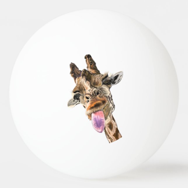 Balle De Ping Pong Funny Ping Pong Balls Playful Giraffe (Devant)