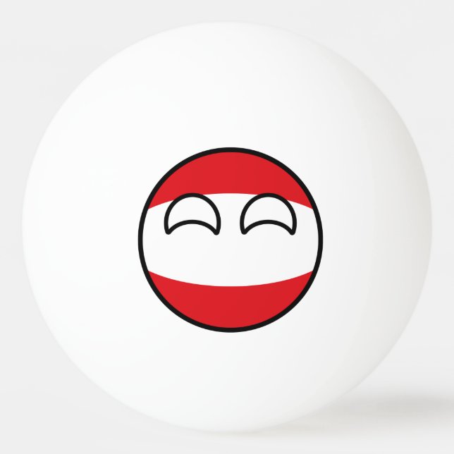 Balle De Ping Pong Funny Trending Geeky Austria Countryball (Devant)