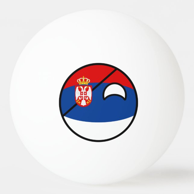 Balle De Ping Pong Funny Trending Geeky Serbie Countryball (Devant)