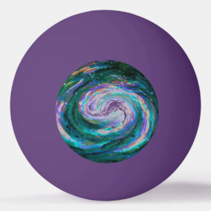 Balle De Ping Pong Galaxie verte et pourpre