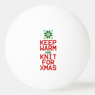 Balle De Ping Pong Gardez chaud et tricot pour Noël