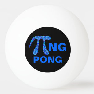Balle De Ping Pong Geek bleu pi drôle de maths de symbole de Z
