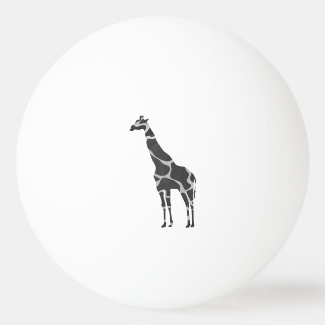 Balle De Ping Pong Giraffe Silhoutte noir et gris (Devant)