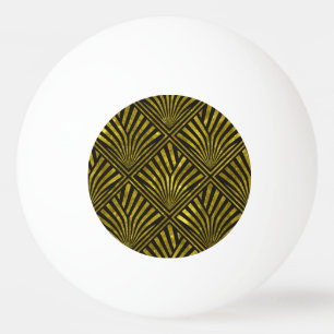 Balle De Ping Pong Glam de déco : Motif or et noir