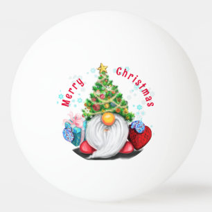 Balle De Ping Pong Gnome de Noël avec Boule de ping-pong cadeau