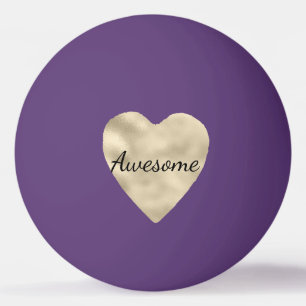 Balle De Ping Pong Gold Heart fantastique Personnalisé