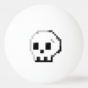 Balle De Ping Pong Grand crâne pixel art 8 bits Ping Pong Ball