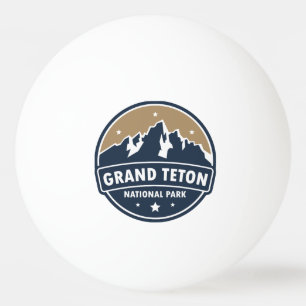 Balle De Ping Pong Grand Teton National Park Round Emblem