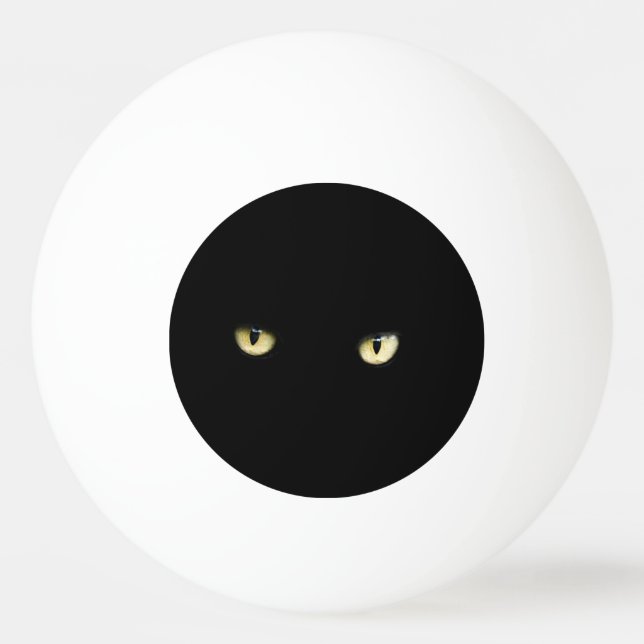Balle De Ping Pong Halloween Black Cat Eyes Ping Ping Ping Ball (Devant)