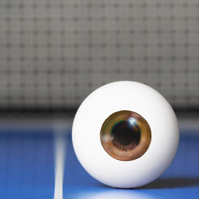 Balle De Ping Pong Halloween Brown Eye éffrayant (Filet)