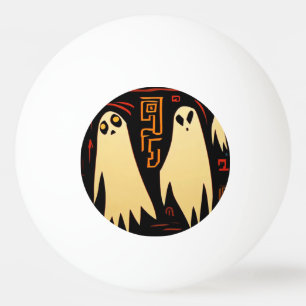 Balle De Ping Pong Halloween égyptien Imaginaire Fantômes (2)