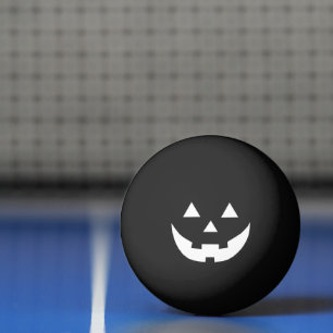 Balle De Ping Pong Halloween noir blanc Jack-o'-lantern effrayant