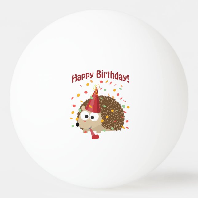 Balle De Ping Pong Happy Anniversaire Confetti (Devant)