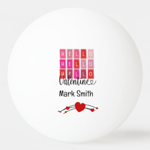 Balle De Ping Pong Heart Happy valentine ; s Day for Player lover