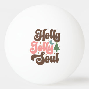 Balle De Ping Pong Holly Jolly Soul Retro Vacances de Noël Super