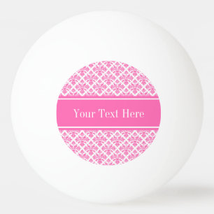 Balle De Ping Pong Hot Pink 2 Whisky Damask #3 Hot Pink Nom Monogramm