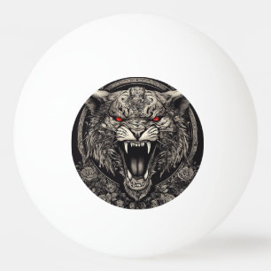 Balle De Ping Pong Hurlement infernal – T-Shirt tête de tigre sataniq