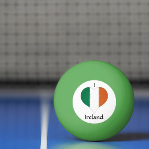 Balle De Ping Pong I Heart Ireland Tricolor Drapeau irlandais