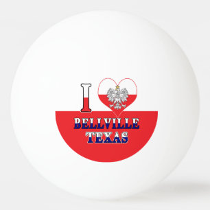 Balle De Ping Pong I Heart Love Bellville Texas