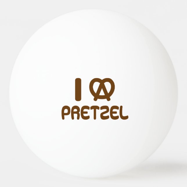 Balle De Ping Pong I Heart Pretzel (Devant)