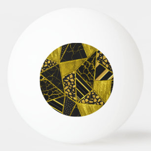Balle De Ping Pong Illusion de texture du triangle noir or