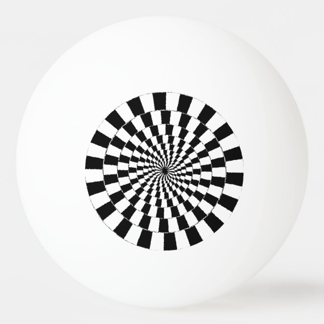 Balle De Ping Pong ILLUSION OPTIQUE Art rétro (Dos)