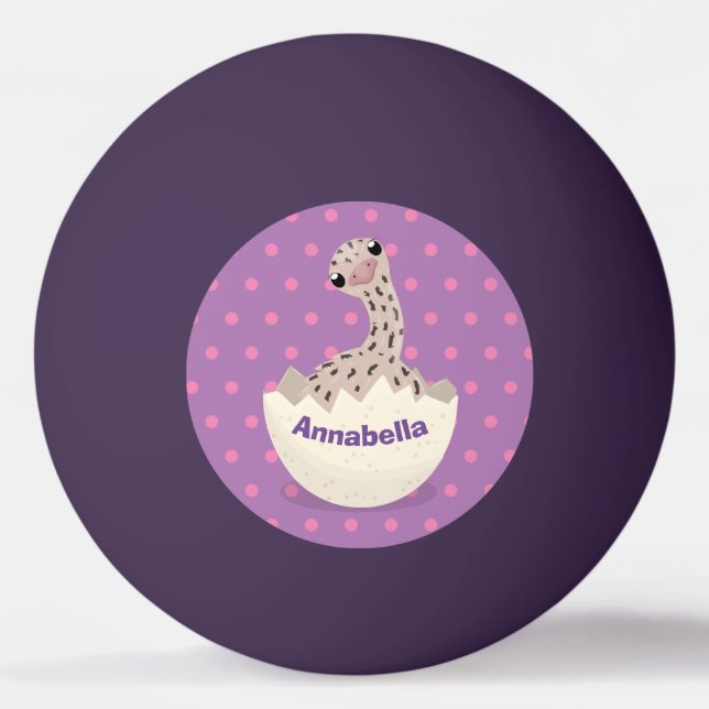 Balle De Ping Pong Illustration d'autruche pour bébé à couver mignon (Devant)