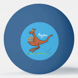 Balle De Ping Pong Illustration de dessin animé Cute kangaroo et koal