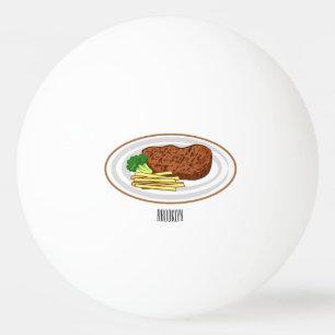 Balle De Ping Pong Illustration de dessin de steak
