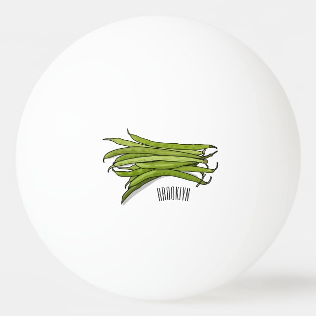 Balle De Ping Pong Illustration de haricots verts (Devant)