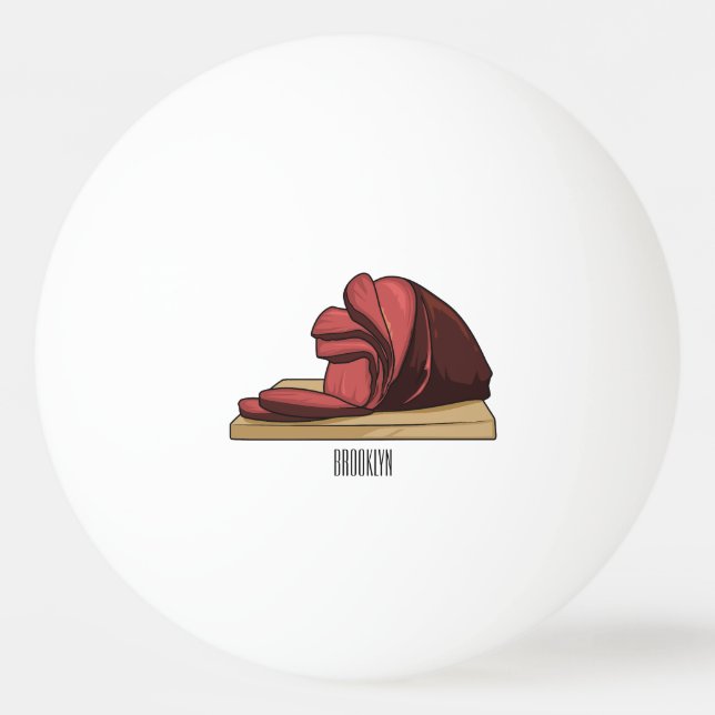 Balle De Ping Pong Illustration de jambon (Devant)