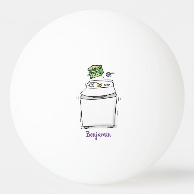 Balle De Ping Pong Illustration de lave-linge mignonne
