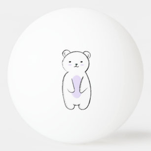 Balle De Ping Pong Illustration de l'ours polaire mou