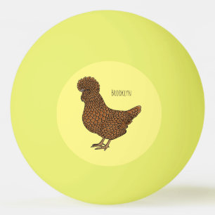 Balle De Ping Pong Illustration de poulet à la polis chamois