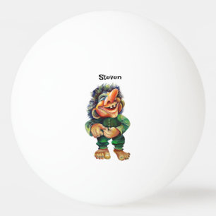 Balle De Ping Pong Illustration de troll drôle scandinave aquarelle