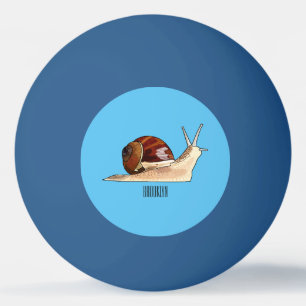 Balle De Ping Pong Illustration d'escargot