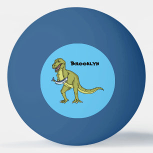 Balle De Ping Pong Illustration drôle de dinosaure T rex
