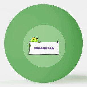 Balle De Ping Pong Illustration du panneau de grenouille verte mignon