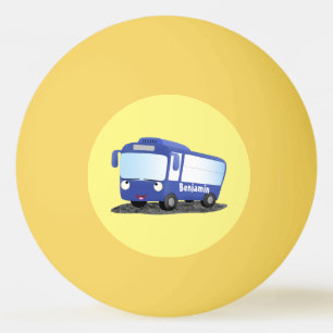 Balle De Ping Pong Illustration d'un bus moderne bleu mignon