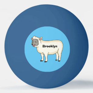 Balle De Ping Pong Illustration d'un mouton joyeux
