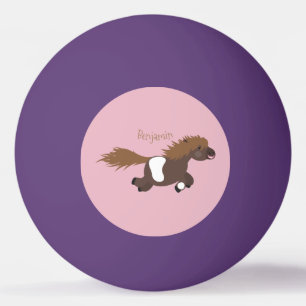 Balle De Ping Pong Illustration d'un poney de Shetland mignon
