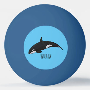 Balle De Ping Pong Illustration d'une baleine tueuse