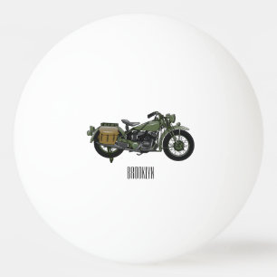 Balle De Ping Pong Illustration d'une moto de croiseur militaire